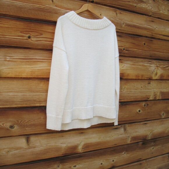 Tradlands Off White Alpaca Wool Blends Sweater - Picture 3 of 8